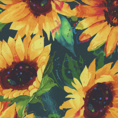 Timeless Treasures Fabrics Sundance Hunter Sundance Sunflowers
