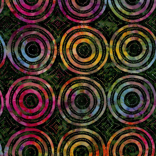 Timeless Treasures Fabrics Sunset Tonga Batiks Iguana Bullseye