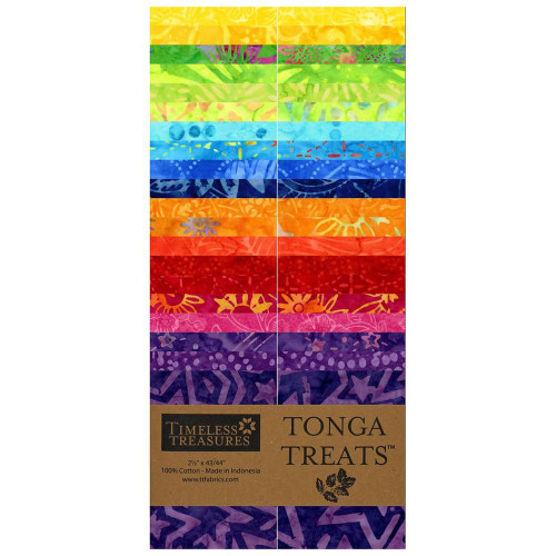 Timeless Treasures Fabrics Tonga Batiks Superstar Superstar 40 Fabric Strips