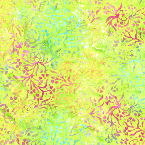 Timeless Treasures Fabrics Superstar Tonga Batiks Neon Lime