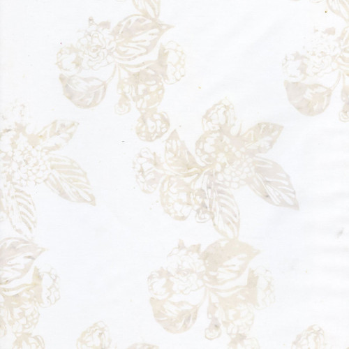 Timeless Treasures Fabrics Heron Tonga Batiks Almond Large Floral Bouquet