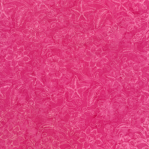 Timeless Treasures Fabrics Tonga Batiks Superstar Pink Pretty Floral
