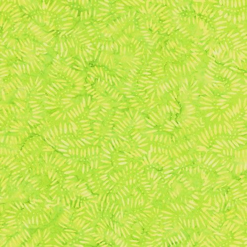 Timeless Treasures Fabrics Superstar Tonga Batiks Lime Dotty Ferns