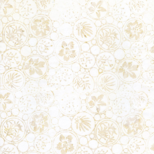 Timeless Treasures Fabrics Heron Tonga Batiks Natural Overlapping Circle Floral