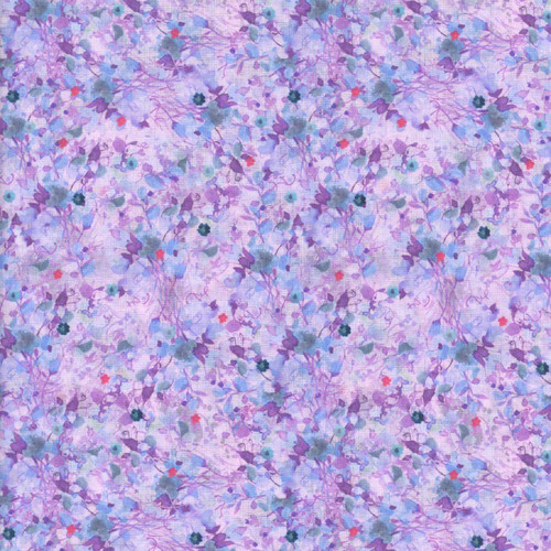 Clothworks Fabrics Garden Fresh by Sue Zipkin Purple Floral Foliage