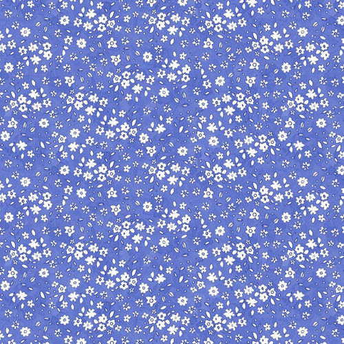 Clothworks Fabrics Garden Fresh by Sue Zipkin Royal Blue Daisies
