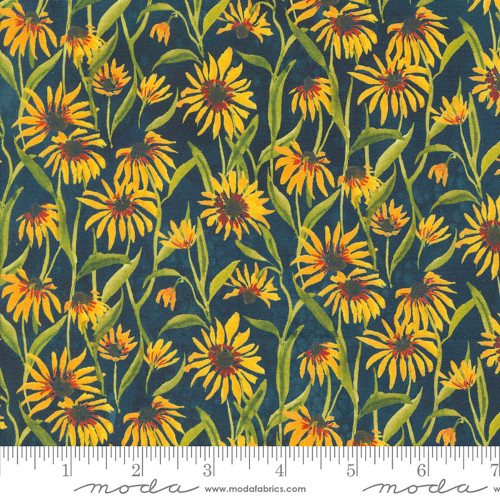 Moda Fabrics Floribunda Create Joy Project Blue Midnight Coneflowers