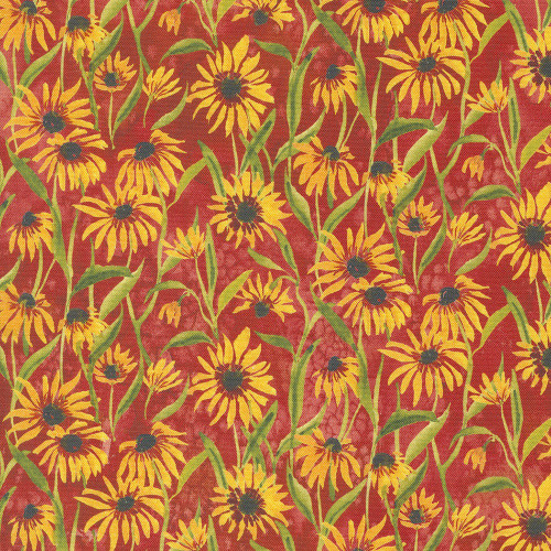 Moda Fabrics Floribunda Create Joy Project Red Spice Coneflowers