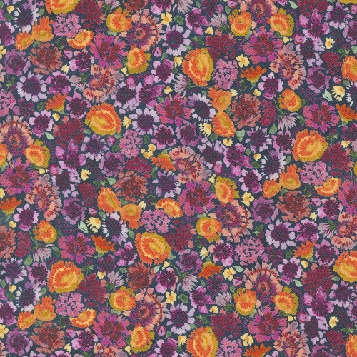 Moda Fabrics Floribunda Create Joy Project Dark Blue Midnight Packed Small Flowers