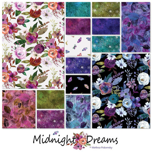 Clothworks Fabrics Midnight Dreams Melissa Polomisky 15 Fat Quarters