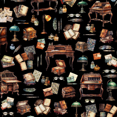 Quilting Treasures Fabrics Bookworm by Dan Morris Writing Desk