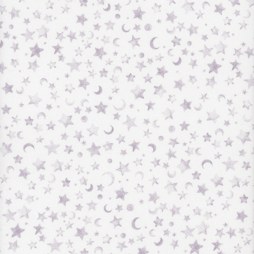 Quilting Treasures Fabrics Lil Wizards by Dan Morris Grey Moons and Stars, scan