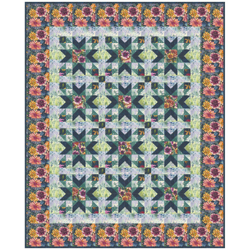 Moda Fabrics Floribunda Create Joy Pretty Petals Twin Size Quilt Kit