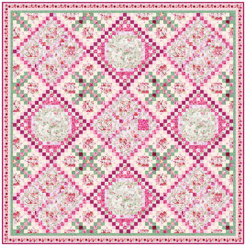 Timeless Treasures Fabrics Bellerose Zephirine Quilt Kit