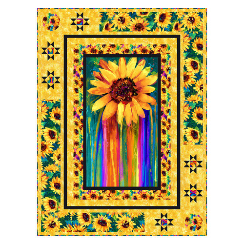 Timeless Treasures Fabrics Sundance Artist's View Yellow Quilt Kit