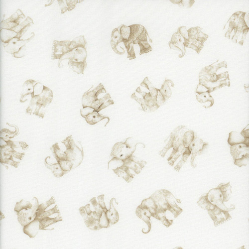 Quilting Treasures Fabrics Kindred Spirits Dan Morris Cream Baby Elephants