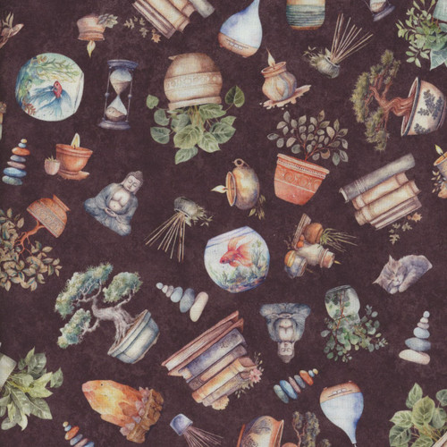 Quilting Treasures Fabrics Home Sweet Home Dan Morris Charcoal Home Decor House Plants