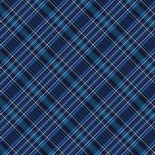 Timeless Treasures Fabrics Owl Always Love You Navy Tartan Plaid