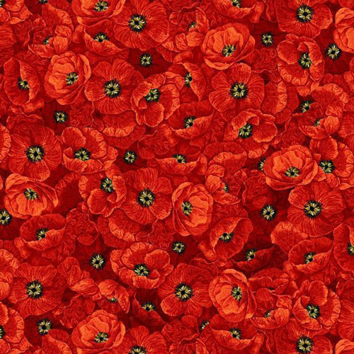 Timeless Treasures Fabrics Poppy Dreams Poppy Packed Poppies