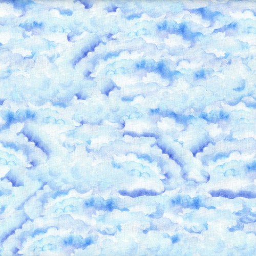 Timeless Treasures Fabrics Owl Always Love You Sky Packed Clouds