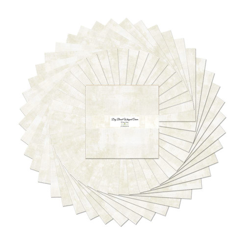 Wilmington Prints Dry Brush Essentials Whipped Cream 10 Karat Crystals 10 Inch Squares