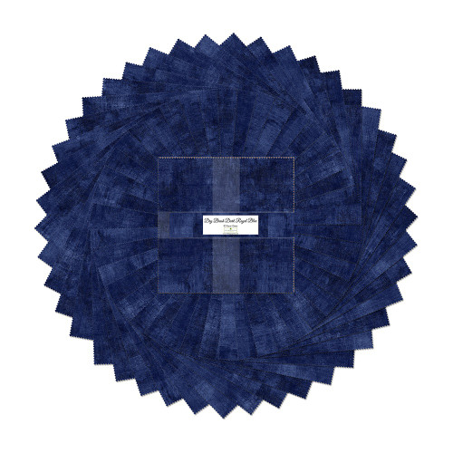 Wilmington Prints Dry Brush Essentials Dark Royal Blue 10 Karat Crystals 10 Inch Squares