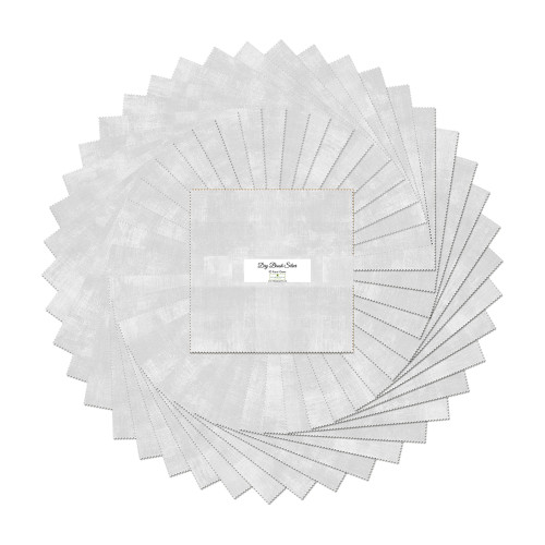 Wilmington Prints Dry Brush Essentials Silver Grey 10 Karat Crystals 10 Inch Squares