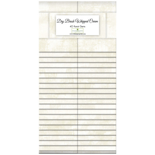 Wilmington Prints Dry Brush Essentials Whipped Cream 40 Karat Crystals 2.5 Inch Strips