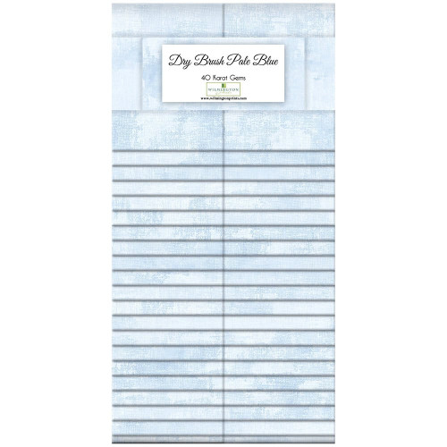Wilmington Prints Dry Brush Essentials Pale Blue 40 Karat Crystals 2.5 Inch Strips