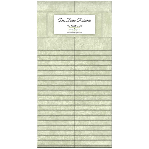 Wilmington Prints Dry Brush Essentials Pistachio Green 40 Karat Crystals 2.5 Inch Strips