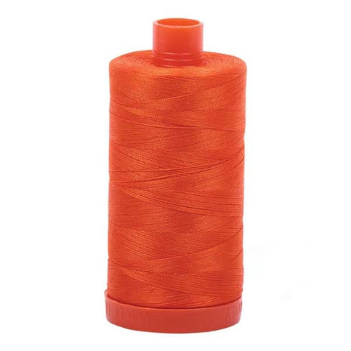 Aurifil Cotton Mako Thread 50 Weight 1422 Yards Orange Neon Orange