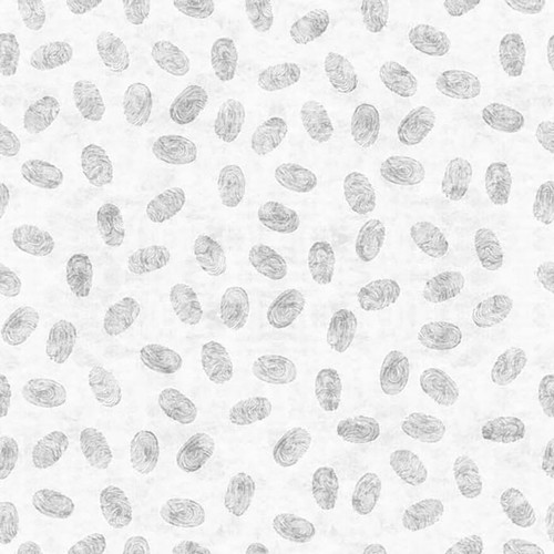 Quilting Treasures Fabrics True Detective Dan Morris White Fingerprints
