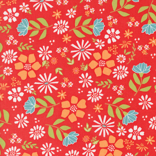 Moda Fabrics Laguna Sunrise Sherri & Chelsi Red Wild Rose