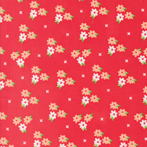 Moda Fabrics Laguna Sunrise Sherri & Chelsi Red Morning Glory