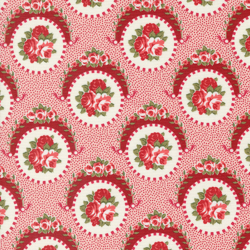 Moda Fabrics Grand Haven Minick & Simpson Red Floral Cameo