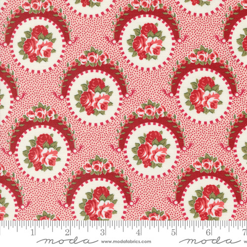 Moda Fabrics Grand Haven Minick & Simpson Red Floral Cameo