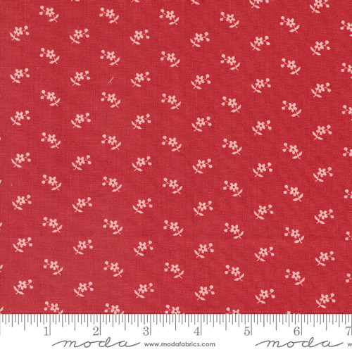 Moda Fabrics Grand Haven Minick & Simpson Red Nosegay Floral Sprig