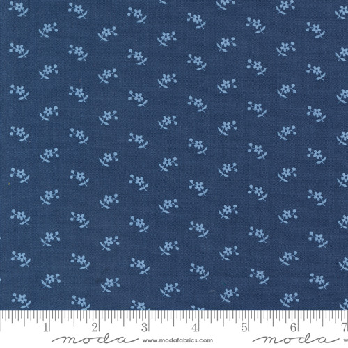 Moda Fabrics Grand Haven Minick & Simpson Light Blue Nosegay Floral Sprig