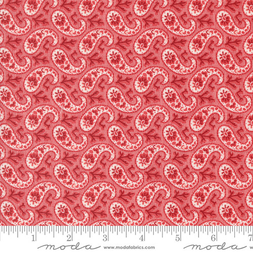 Moda Fabrics Grand Haven Minick & Simpson Red Floral Paisley