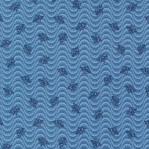 Moda Fabrics Grand Haven Minick & Simpson Light Blue Flower Waves