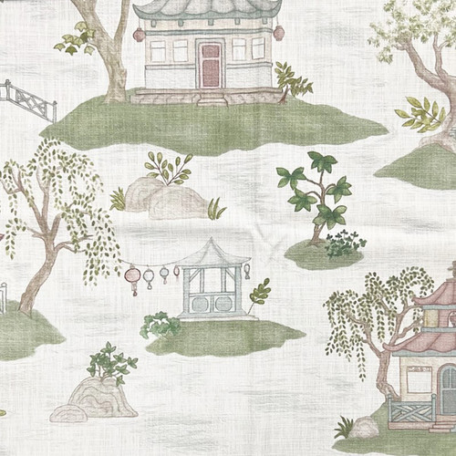 Hamilton Fabrics Minato Ivy Asian Garden Houses