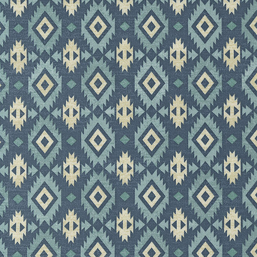 Moda Fabrics Saddle Ranch Squash Blossom Blanket Blue Jeans Dark Blue