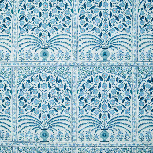 P Kaufmann Fabrics Mamounia Porcelain Blue Set Floral Foliage Tile