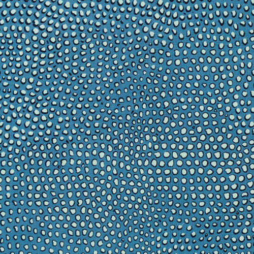 P Kaufmann Fabrics Bespotted Denim Blue Optical Pebbles