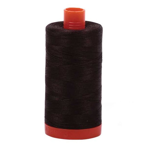 Aurifil Cotton Mako Thread 50 Weight 1422 Yards Very Dark Bark