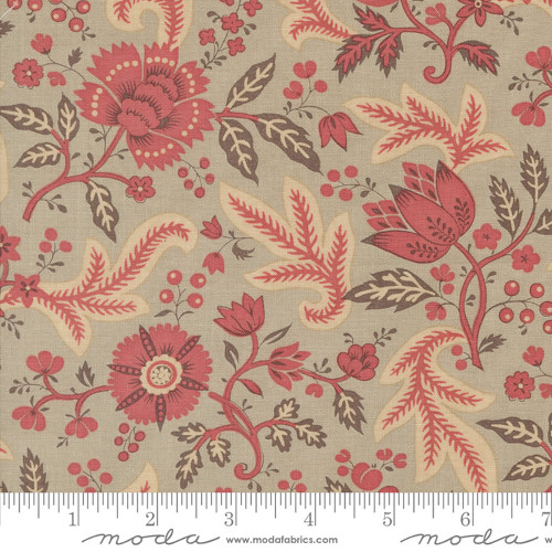 Moda Fabrics Rouenneries Trois French General Belle Jacobean Floral Pearl Roche