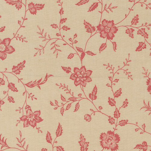 Moda Fabrics Rouenneries Trois French General Etonnante Vining Floral Oyster Cream