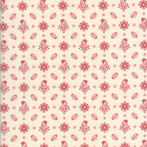 Moda Fabrics Rouenneries Trois French General Amour Set Foulard Pearl Red