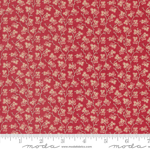 Moda Fabrics Rouenneries Trois French General Bijou Cherry Blooms Rouge Red