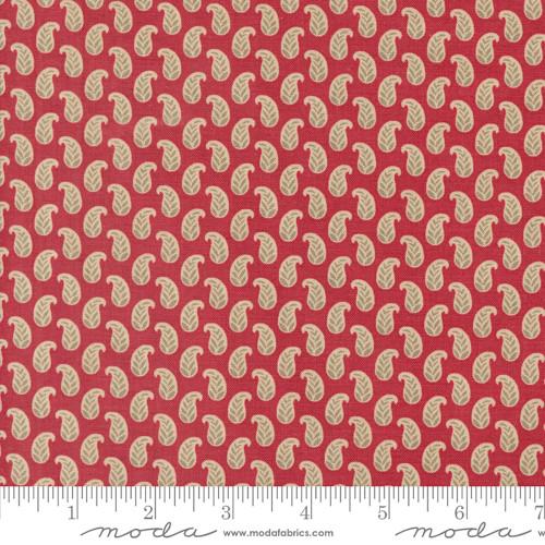 Moda Fabrics Rouenneries Trois French General Cherie Set Paisley Rouge Red